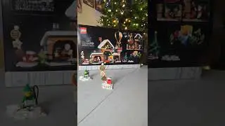 Bag 1 of Santa's post office has a Christmas tree, frozen pond, and signs! For 18+ #elf #lego #santa