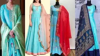 Colour Combination For Sky Blue Suit / Sky Blue Suit With Contrast dupatta