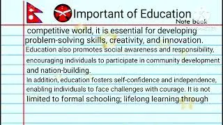 Essay about Important of Education 