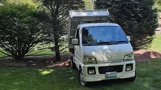 1999 Mazda Scrum (Suzuki Carry) Kintaro Dump Kei Truck Loaded With Half a Yard of Crushed Stone
