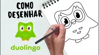 Como Desenhar a Coruja do DUOLINGO - How to Draw Duolingo Owl