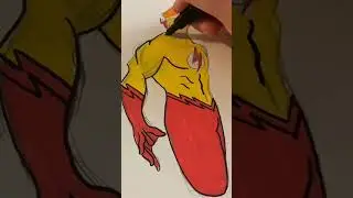 Kid Flash with Posca Markers! #shorts #draw #dccomics #posca #viral #theflash
