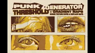 Punk Threshold Generator - Photoshop Action & Gradient Maps Stock Graphics Download