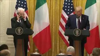 Trump with Italian President     discussing a   resaption    and relations thousands of years     wt