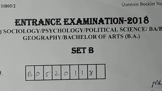 Jamia B.A. SOCIOLOGY/PSYCHOLOGY/POLITICAL SCIENCE/B A /B Sc.(H) unsolved paper 2018