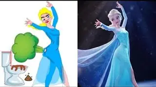 Elsa Frozen 2 - Face Her Biggest Fear - funny Drawing memes - Try not To laugh