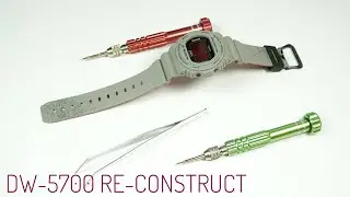 G-Shock DW-5700 series watch re-assembly process | Sneaker Freaker Red Back edition!