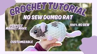 FREE CROCHET PATTERN | Crochet Dumbo Rat Plushie Video Tutorial | Plush Amigurumi Market Make