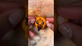 Needle Felting a Giraffe Magnet! #needlefelting #needlefelt