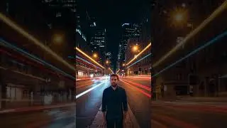 Light trails in the city