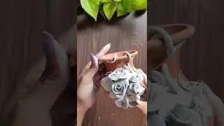 How to Decorate pot||Pot Clay Designing||Beautiful Vase Making Ideas||#diy #shorts #claypot