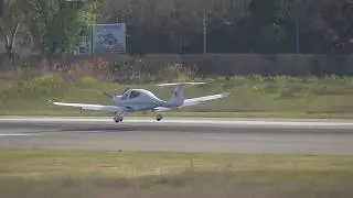 Diamond DA-40D F-GUVO Landing at Cannes Mandelieu