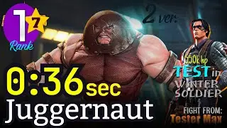 36 sec! JUGGERNAUT 7 Star Rank1 [Synergy: Colossus, no-boost] ver.2 Test in ROL #juggernaut