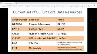 ELIXIR Webinar -  selection process for ELIXIR Core Data Resources and Deposition Databases