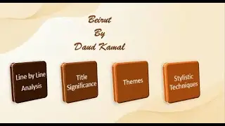 Beirut by Daud Kamal | Line by Line Explanation | Urdu Hindi | Themes, Literary Devices, Background