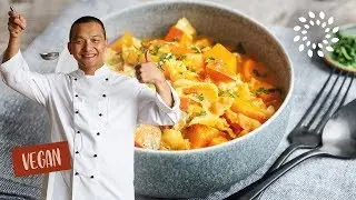 Kürbiscurry mit Wirsing [Rezept] - Vegan