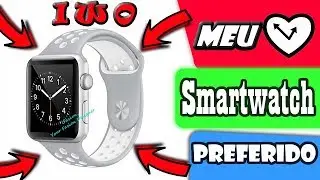 Meu smartwatch preferido IWO 3 42mm prata detalhes unboxing Review (PT-BR)