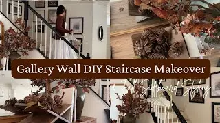 Gallery Wall DIY Staircase Makeover & Sideboard Fall Styling | Cozy Vintage-Inspired Fall Decors