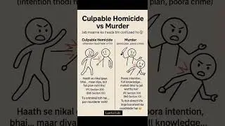 Culpable homicide Vs Murder #murderplan #crime #criminalconspiracy #law #criminal  | Lawful Life