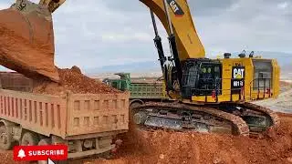 Massive Caterpillar 6015B Excavator Loading Trucks Nonstop | Biggest excavator in the world 