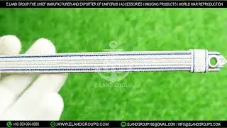 Military Cap Cord, Bullion Wire,Leather, Uniform hat chin strap, officer cap cord