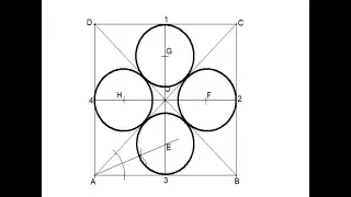 Draw Equal Circles In a Square Each Circle Touch One Side And Two Circles