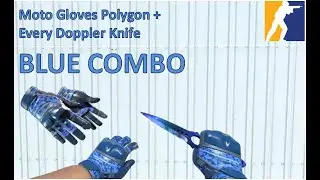 Moto Gloves Polygon + All Doppler Knife | BLUE COMBO | CS2 Showcase