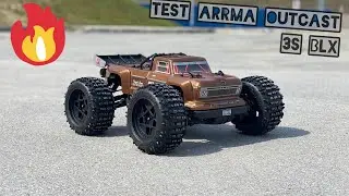 ARRMA OUTCAST 4X4 4S BLX test 3S and speed test | лучший монстр на 3S!!!