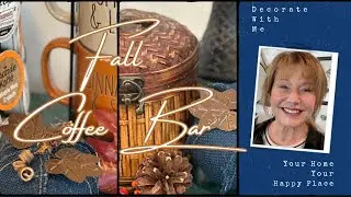 Fall Coffee Station for Pumpkin Lattes and Maple Nut Crunch #fallcoffeebar #falldecor #cozyfall