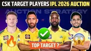 IPL 2026 Auction: CSK Target Players | CSK Auction Strategy & Top Players CSK Will Bid For