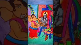 Ganesh with Shiva 🔱 | Divine Father&ndash;Son Art 🙏
