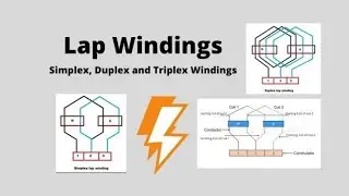 Armature Winding Lap Winding animation ||Simplex, Duplex and Triplex lap winding||