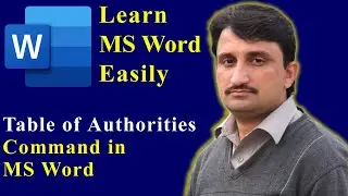 Table of Authorities Command in MS Word