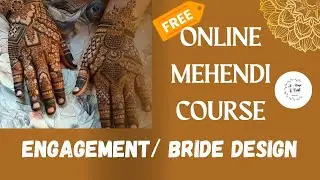 Free online Mehendi Course || Semi Bridal Design || Engagement design with tricks 