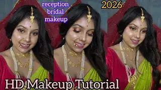 HD Bridal Makeup Tutorial || reception bridal makeup tutorial #makeup #hdmakeup #bridalmakeup 