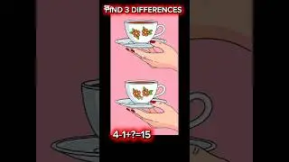 FIND 3 DIFFERENCES 😇🕔#shorts,#spotTheDiff,#findthedifferences,#iqtest,#puzzle,#MathPuzzle,#challenge