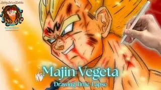 Majin Vegeta Digital Drawing Timelapse | Dragon Ball Z Fan Art (Procreate)
