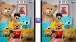 Happy Teddy day photo editing / New Teddy day photo editing PicsArt / M.J.S Editor
