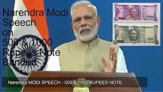 500 and 1000 RUPEES NOTES are BANNED | Narendra Modi Speech on 8th November'2016