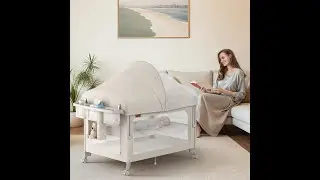 4 in 1 Baby Bassinet, Pack and Play, Bedside Crib Sleeper, Diaper Changer