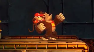 Donkey Kong Country Tropical Freeze - World 2-1 Windmill Hills (100%, all KONG and Puzzle Pieces)