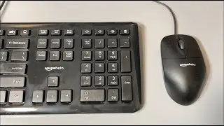AmazonBasics USB Wired Computer Keyboard and Wired Mouse Bundle Pack