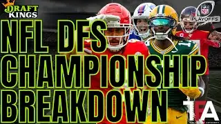 DraftKings NFL DFS Conference Championship PICKS, Stacks, and Value Plays