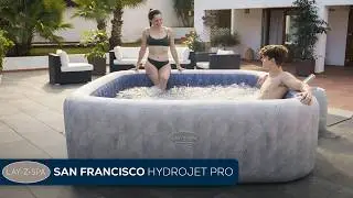 Lay-Z-Spa&reg; San Francisco | Energy-efficient inflatable hot tub with HydroJet massage, seats & WiFi