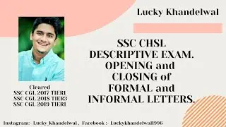 VERY IMPORTANT MATERIAL for LETTER WRITING l SSC CHSL DESCRIPTIVE EXAM