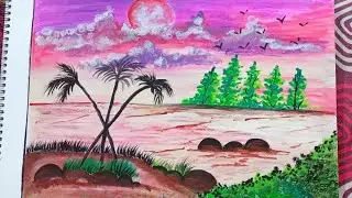 lovely land amazing nature. #nikkirwt#acrylicpainting #art #drawing #painting #popular #art .