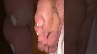 ASMR Foot Sounds: White Pedicure on Tile Floor