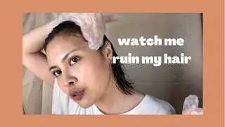 ngecat rambut!!! [beautylabo bleach & mise en scene dusty ash]
