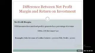 Difference between return on investment & Net Profit Margin, Where to Invest? Daraz, Shopify, Amazon