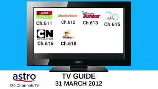 Astro 130 Channels TV TV Guide (31 March 2012)